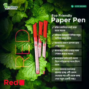 Eco Friendly Paper Pen Red